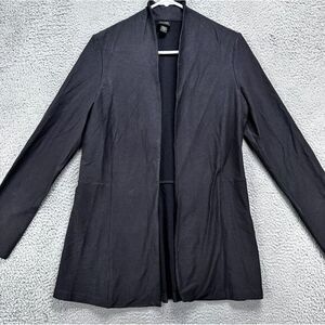 Eileen Fisher Open Cardigan Sweater Womens Small Dark Gray Nylon‎ Blend Ladies